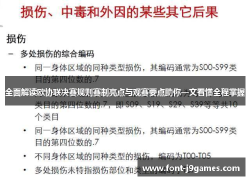 全面解读欧协联决赛规则赛制亮点与观赛要点助你一文看懂全程掌握